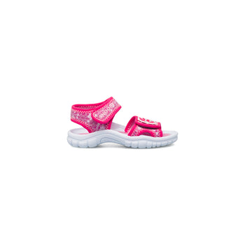 Sandali fucsia da bambina con fiorellini Snoopy, Scarpe Bambini, SKU p432000153, Immagine 0